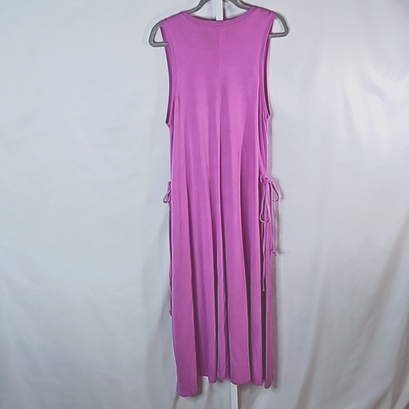 Melloday Pink Sleeveless Elastic Waist Midi Dress Size XL - Picture 9 of 9
